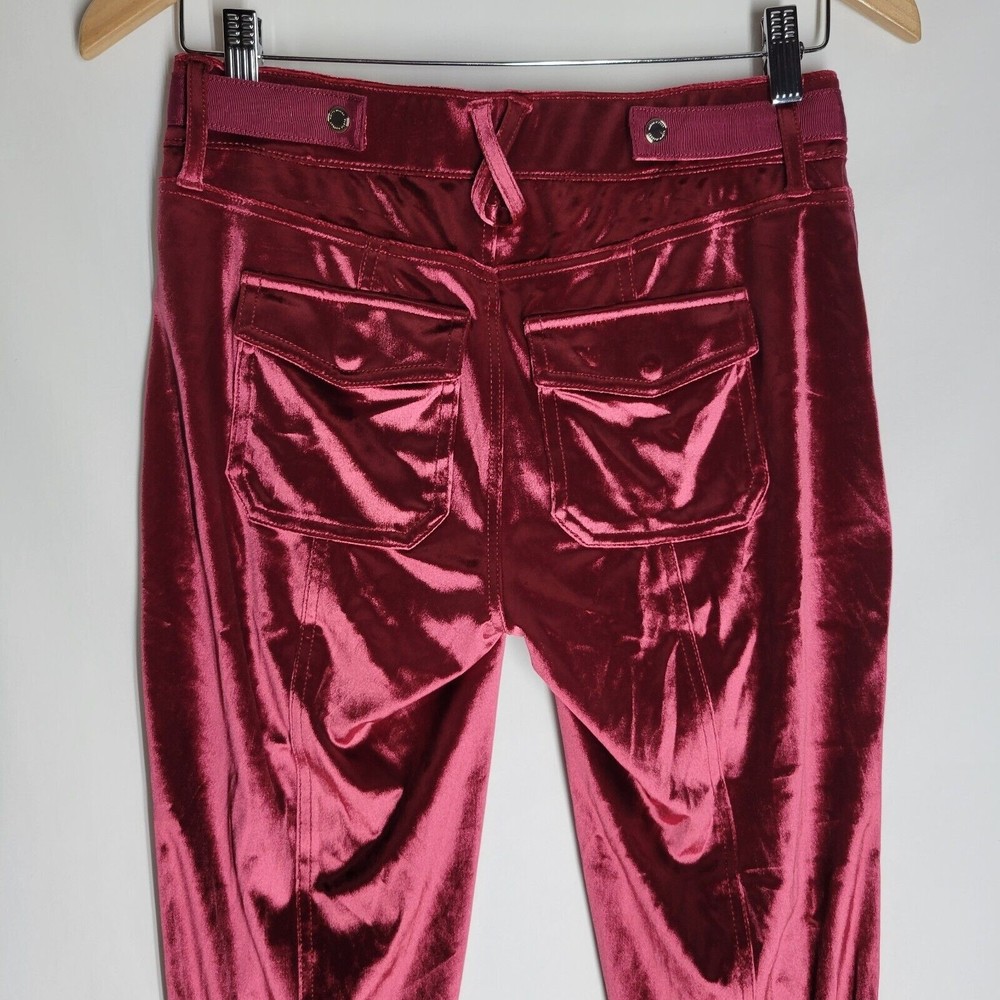 NWT THE STRAIGHT ANKLE Women's Utility Straight Crop Pants Dark Sangria Size 0 - Picture 9 of 12